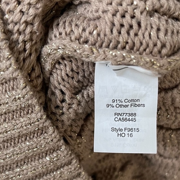 J.‎ Crew Goal Shimmery Chunky Knit Crewneck Pullover Sweater Size: M - Picture 5 of 8